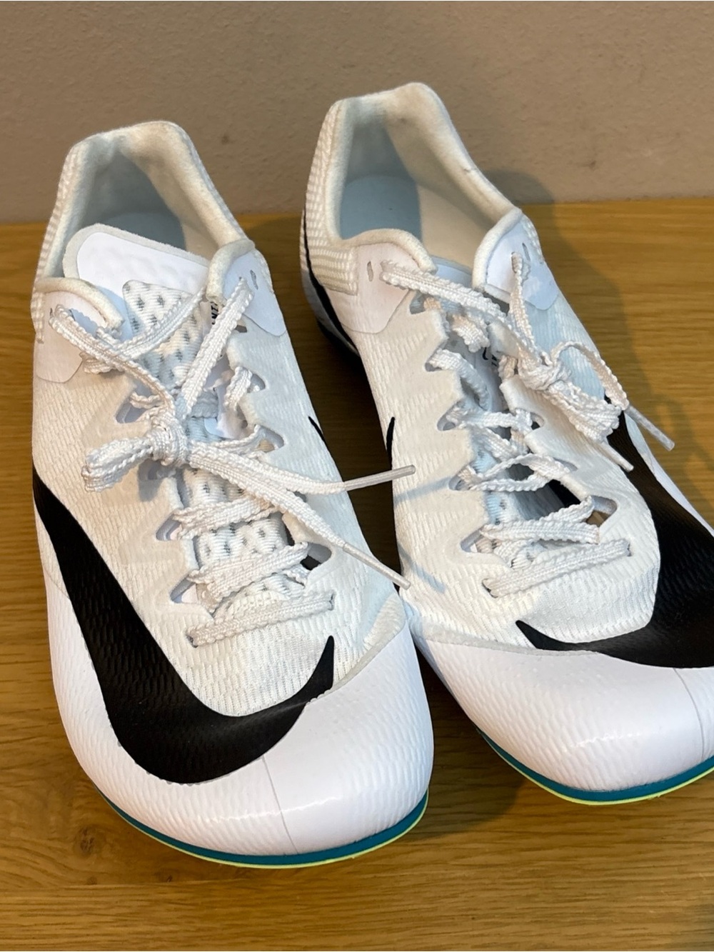 Nike Zoom Rival Sprint White Bright Spruce Shoes Track  Sz 9 NEW